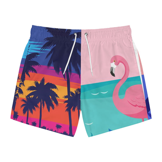 'Coco Flamingo' Swim Trunks (AOP)