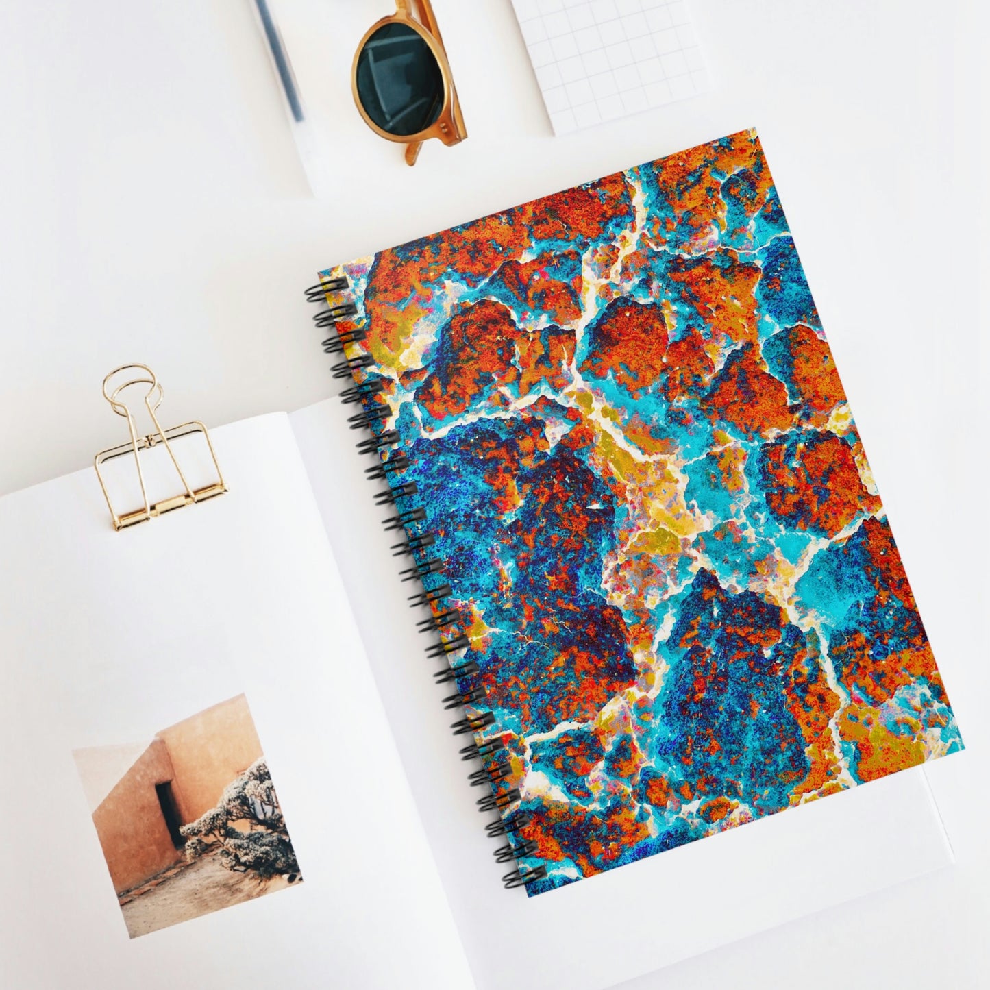 'Rainbow Scribbles' Spiral Notebook - Ruled Line