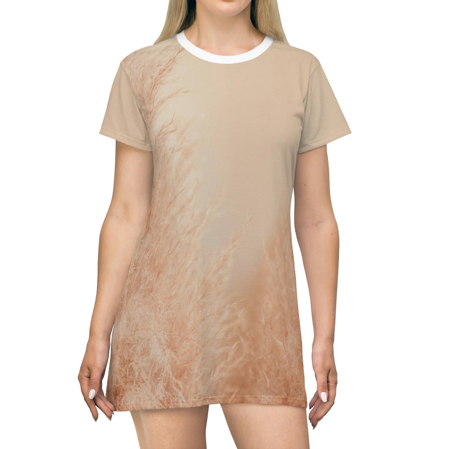 'Café Comfort' All Over Print T-Shirt Dress