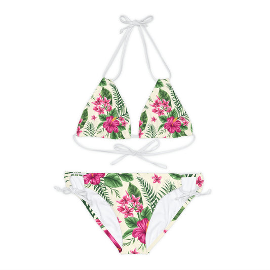 'Sandy Blossom' - Strappy Bikini Set